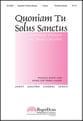 Quoniam Tu Solus Sanctus Unison choral sheet music cover